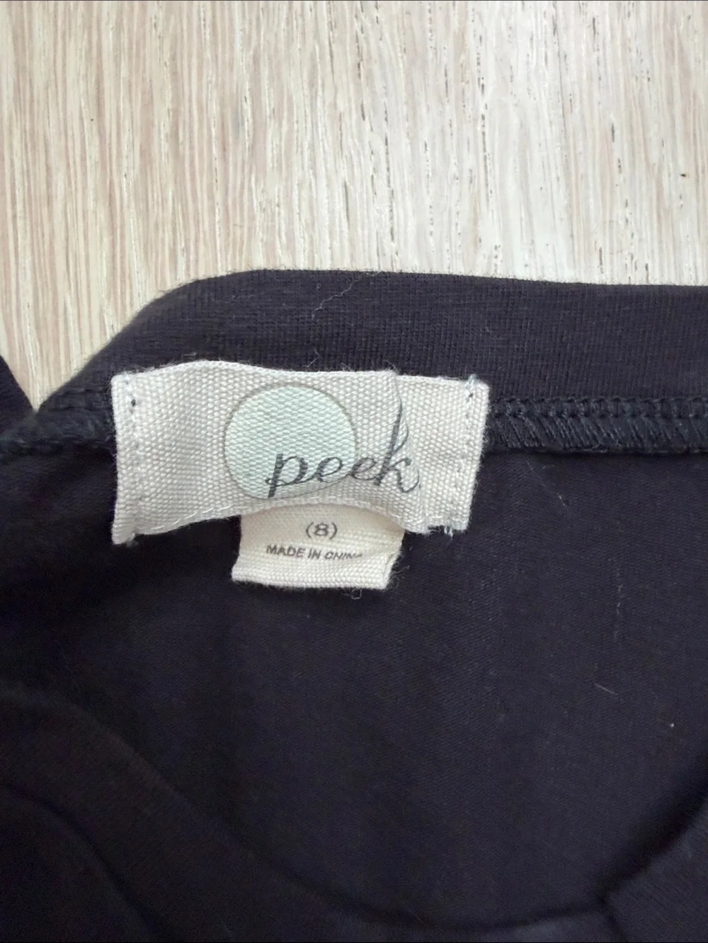 Peek Black Short-Sleeve Dress with Multi-Color Kitten Border